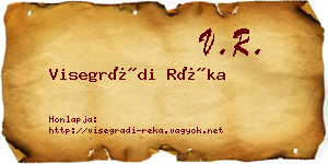 Visegrádi Réka névjegykártya